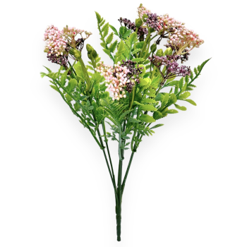 Buchet 7 Fire Artificiale Achillea Roz si Marsalla