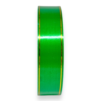 Rola 3cm simpla verde cu fir auriu