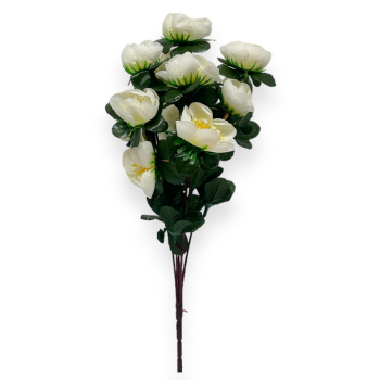 Buchet artificial 5 fire Camellia Alb