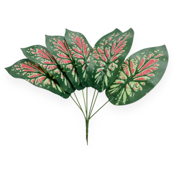 Buchet 7 Fire Verdeata Artificiala Caladium