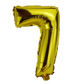 Balon Folie 35cm Cifra 7 - Auriu