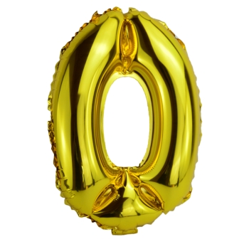 Balon Folie 35cm Cifra 0 - Auriu AFO