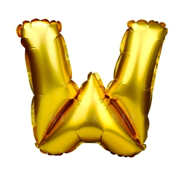 Balon gonflabil auriu 55 cm litera W