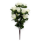 Buchet artificial 5 fire trandafiri Topaz Alb