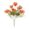 Buchet Artificial 5 Fire Mini Bujor cu Boboci Portocaliu Prafuit