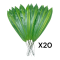 Set 20 Frunze Artificiale Aspidistra Verde cu Galben