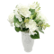Buchet 10 Fire Hortensie si Verdeata Mixta Alb