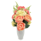 Buchet 11 Fire Trandafiri Austin cu Hortensie Somon